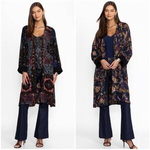Johnny Was Harmony Burnout Reversible Silk Kimono Size Large NWT New